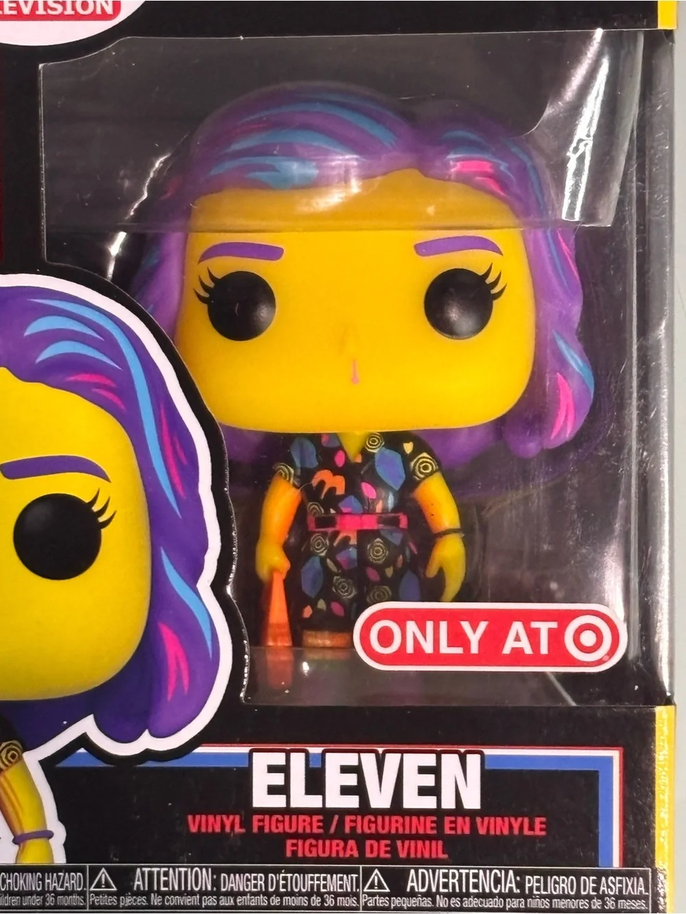 Funko Pop! Television Stranger Things Eleven #802 Neon Blacklight Target Edition - Picture 2 of 5